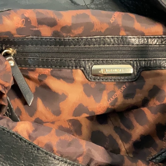 B Makoesky Black Hobo Bag with Slouchy Shape and Thick Strap - Picture 5 of 9